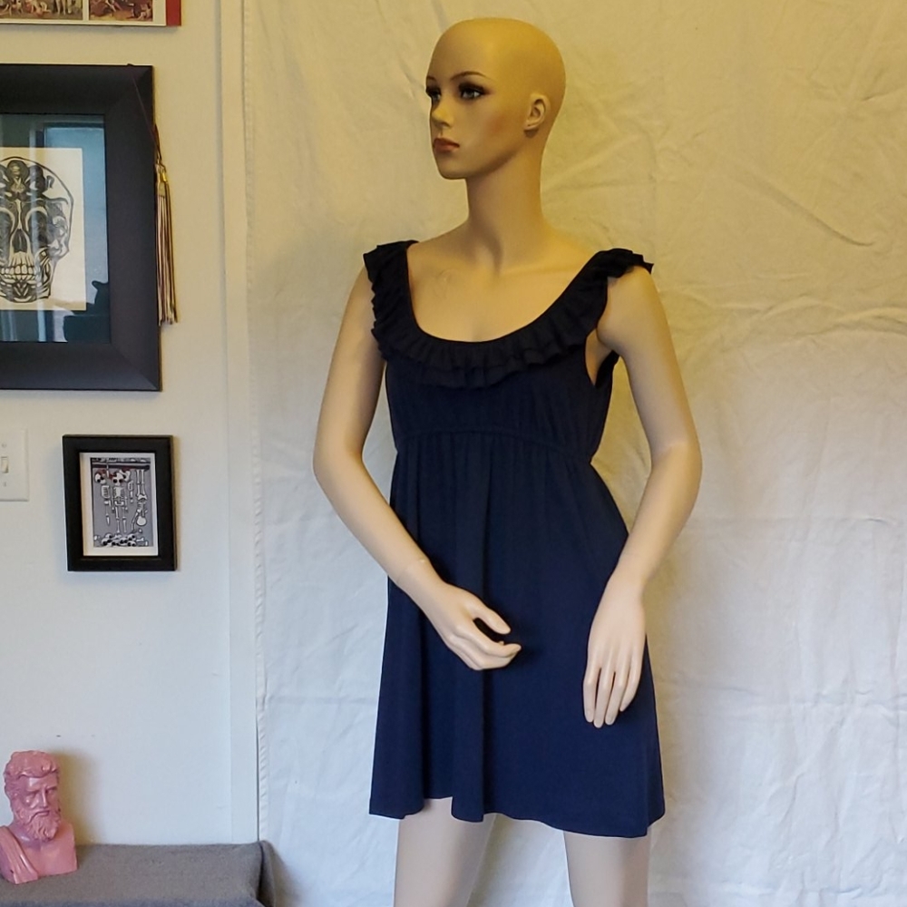 FINAL MARKDOWN-Navy Blue Dress with Empire Waist